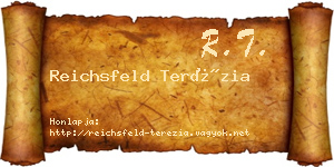 Reichsfeld Terézia névjegykártya